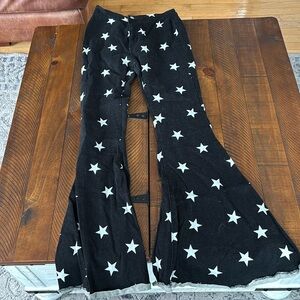 Altar'd State Black Star Print Pants